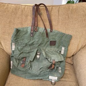 Fatigue green WILL leather company cloth tote